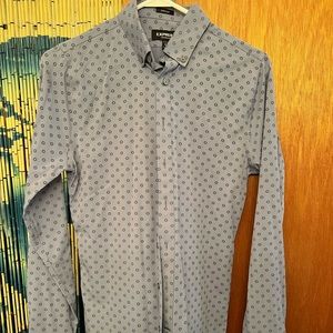 Express men’s dress shirt light blue Extra Small Extra Slim
